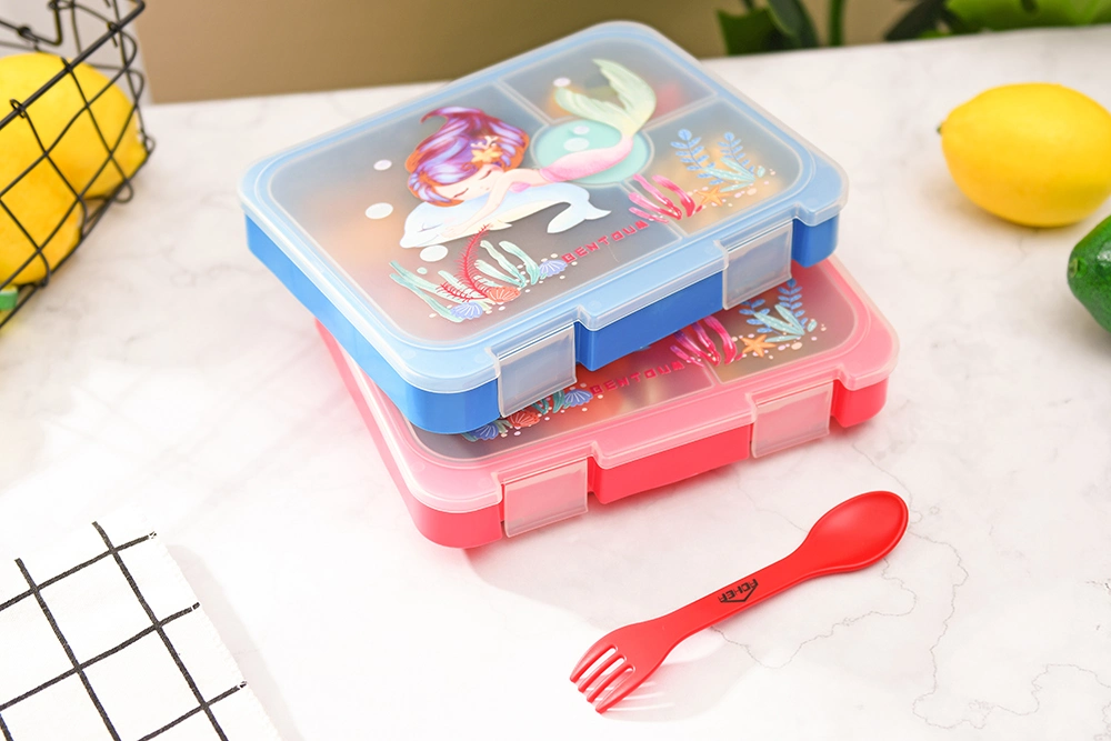 Aohea on-The-Go Meal - Built-in Utensil Set Bento Lunch Box Containers