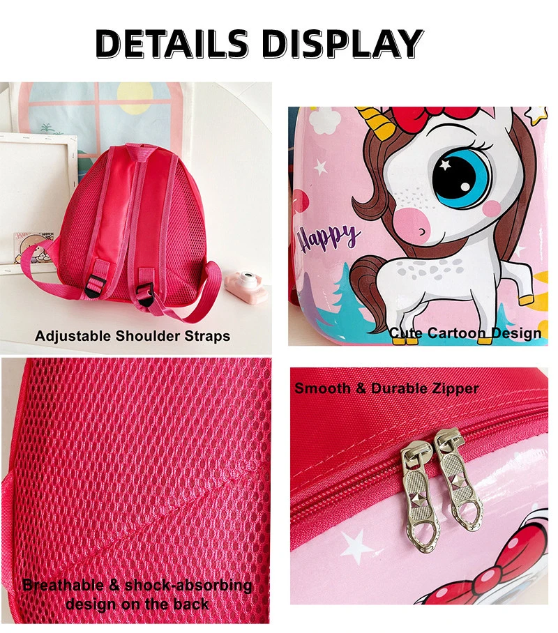 Kindergarten Kids Boys Girls 2-6 Years Backpack Cartoon Cat Design School Bag