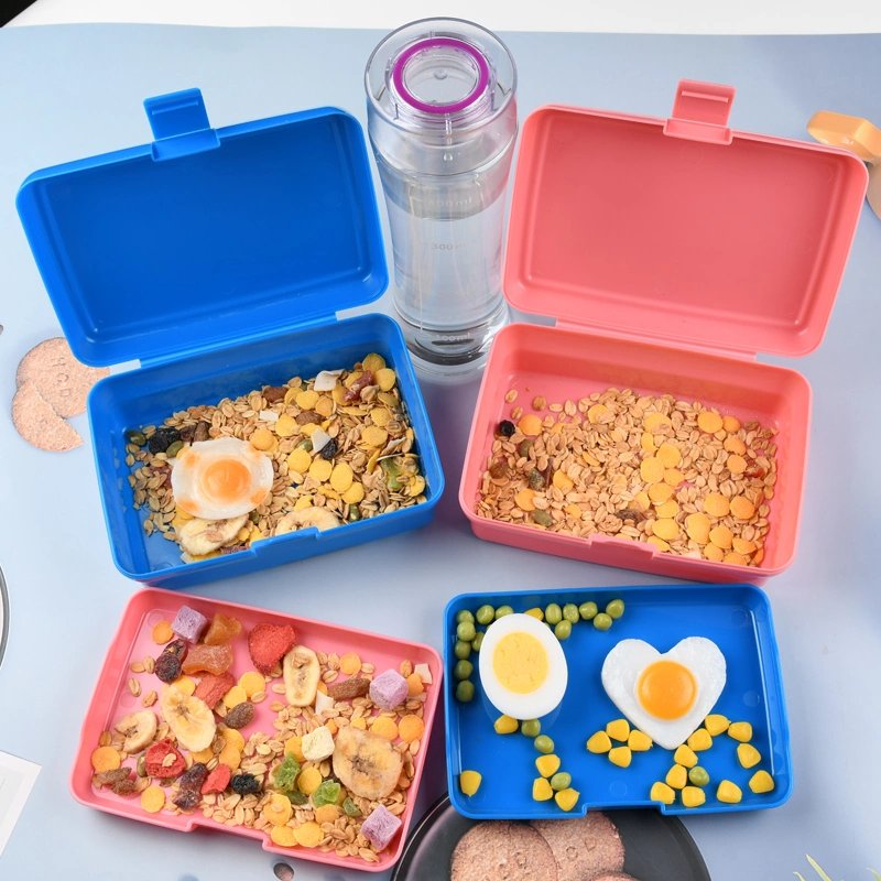 Aohea All-in-One Bento Lunch Box Container Built-in Plastic Utensil Set