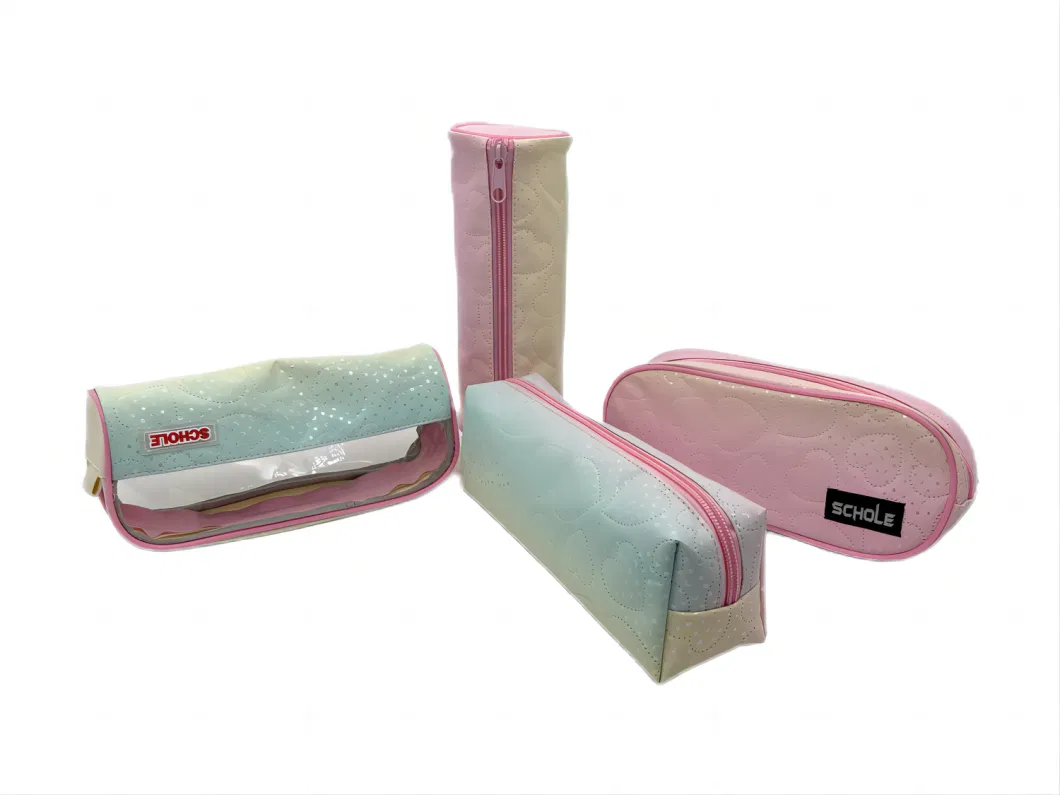 Rinbow Pink Pencil Case Suit Pencil Box Case Bag Box Stationery School Children