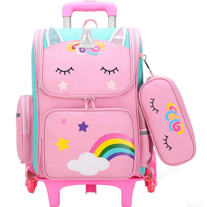 Wholesale Trolley Children School Backpack with Wheels, School Trolley Bag, Trolley School Bag