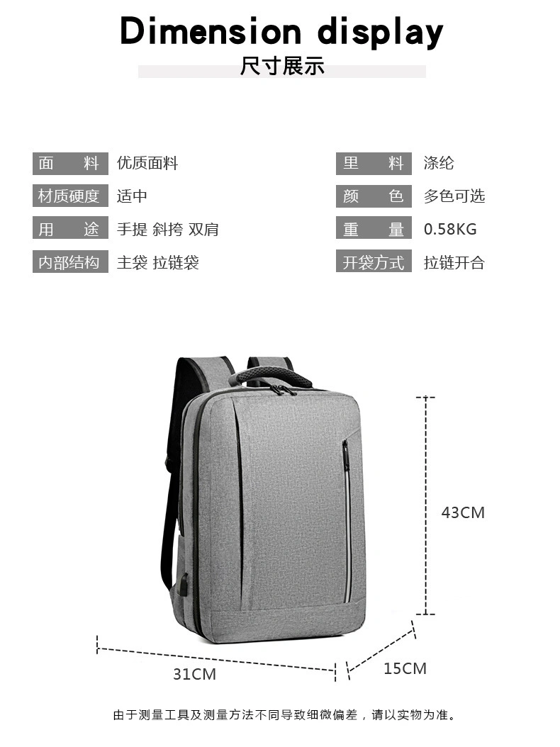 Multifunctional Bag High-Quality Nylon Backbag Luxury Waterproof Portable Travel Bag for Male Business Laptop Backpacks