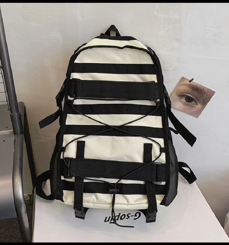 Schoolbag Male High School Student Large Capacity Leisure Student Backpack Women Overalls Bag Personalized Hip Hop Fashion Backpack Wbb17214