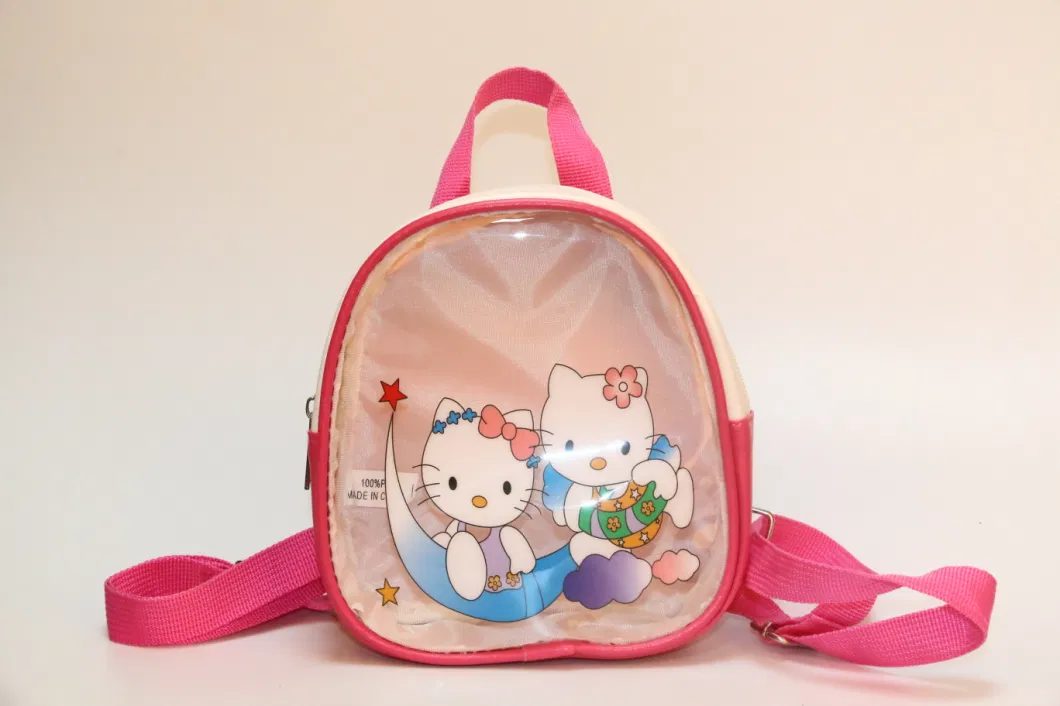 Hot Selling Children&prime;s Clear Backpack PVC Transparent Multi-Color Waterproof School Bag