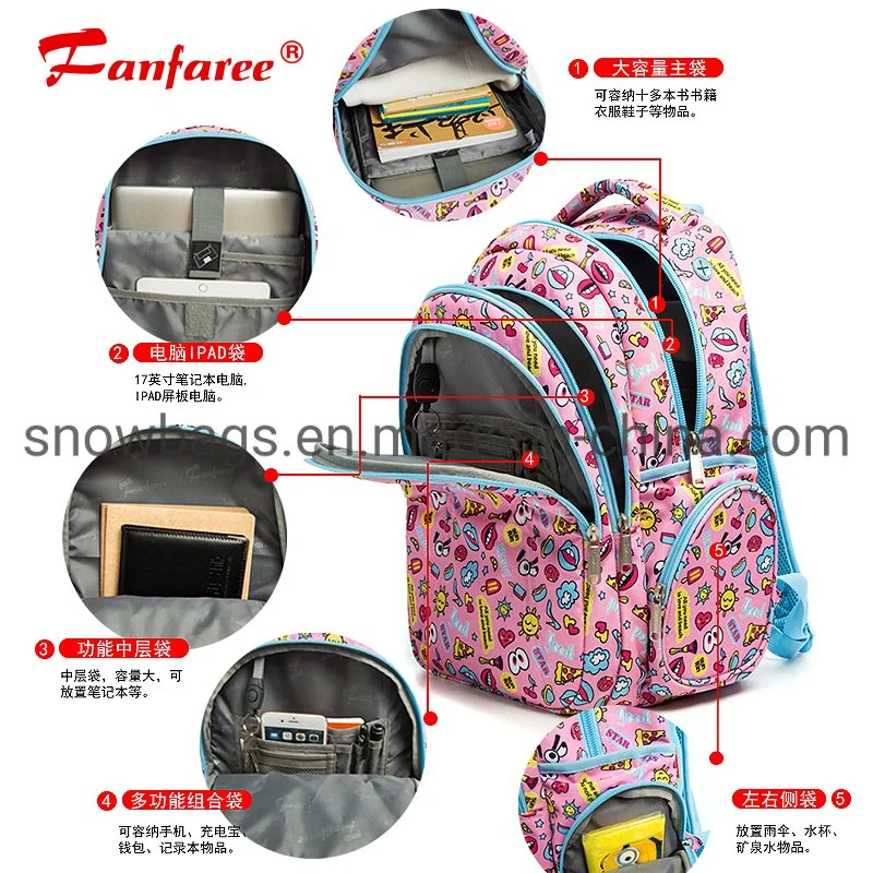 Fashion Backpack Laptop Bag Stock Bag Travel Bag Computer Bag Outdoor Bag School Bag Student Bag for Boys and Girls