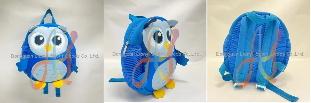 Factory-Direct Custom Cartoon Kids&prime; Neoprene Backpacks: Durable, Vibrant, Owls Design