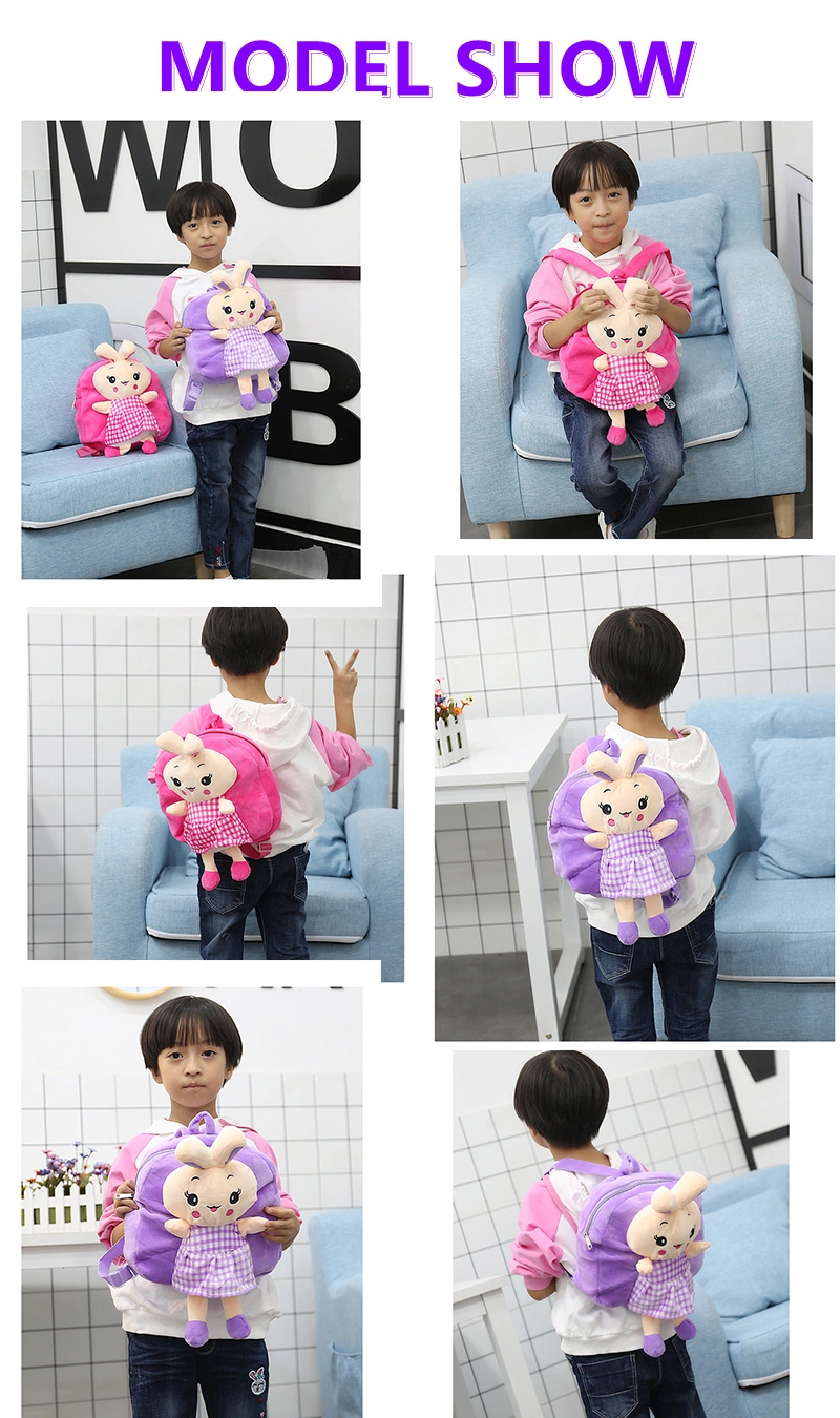 Preschool Kindergarten Cartoon Kids Bagpack Rabbit Backpack for Girl