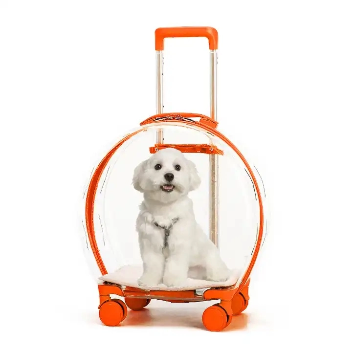 Fashion New Luxury Airline Approved Dog Travel Pet Trolley Case Travel Transport Bag Carrier Dog Backpack Luggage Box with Wheel