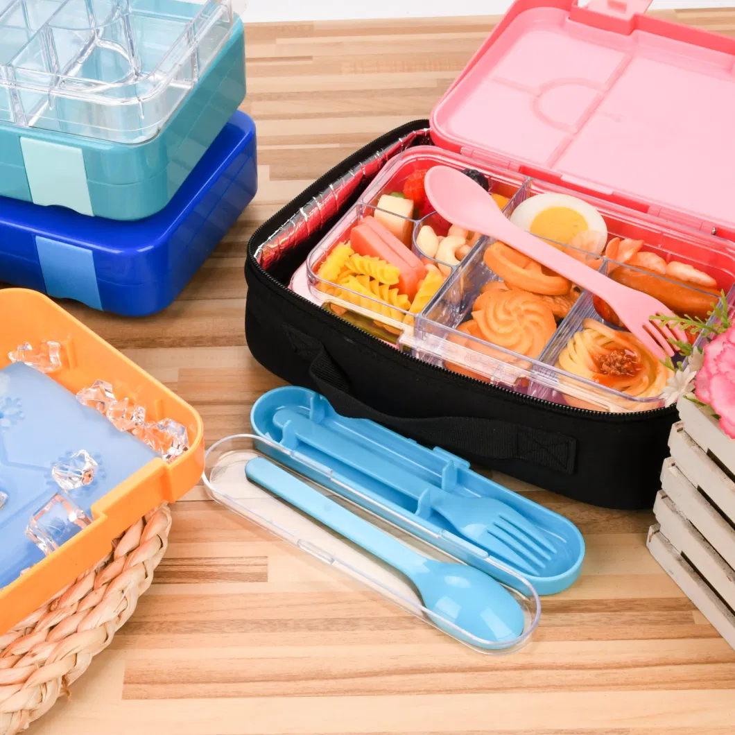 Children Food Container Fiambreras Compartments Ice Packed Lunch Bento Box