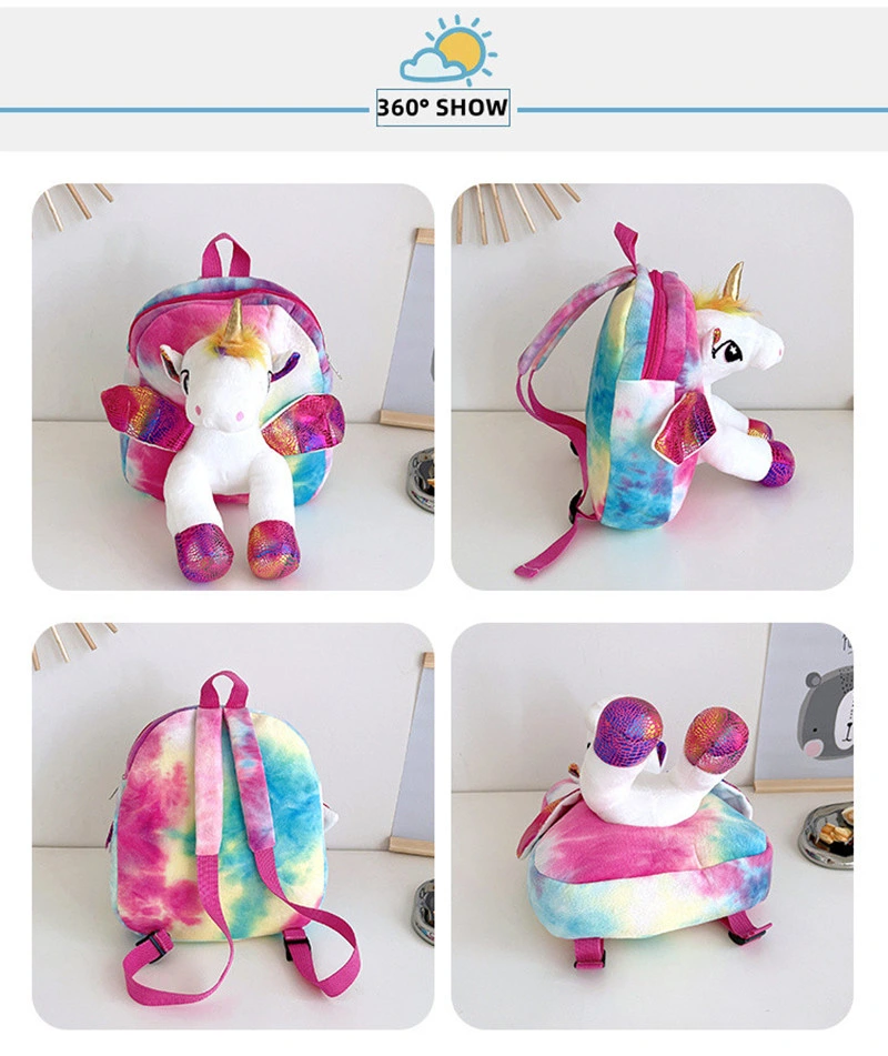 Mochilas Animes Children Unicorn Cute Mini Doll School Bag Plush Animal Backpack