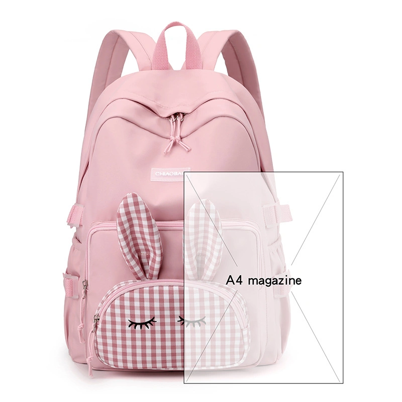 Rabbit Canvas Cute Large Capacity Women School Backpack for Teenagers Girls Boys