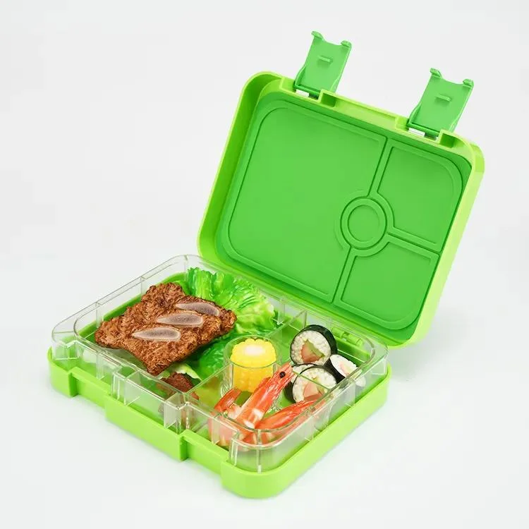 Aohea 6 Compartment Bento Kids Lunch Box, Reusable for Schools, Work, Travel