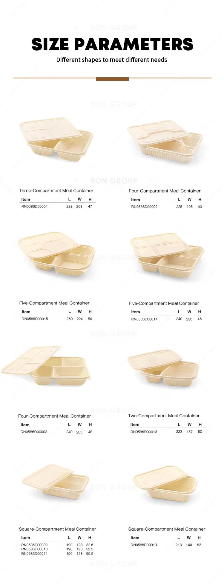 Thinning Biodegradable and Environmentally Friendly Takeout Meal Boxes for Packed Lunch Boxes