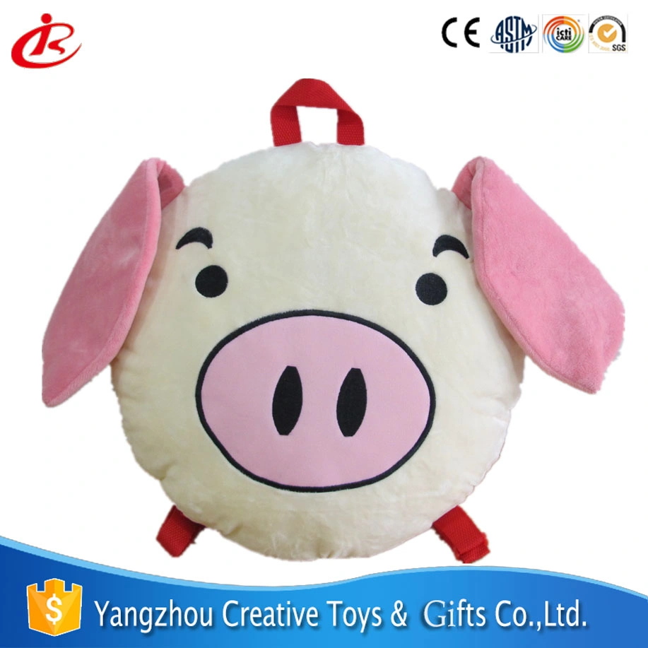 Pig Animal Shaped Kids Backpack Carton Plush School Book Bags