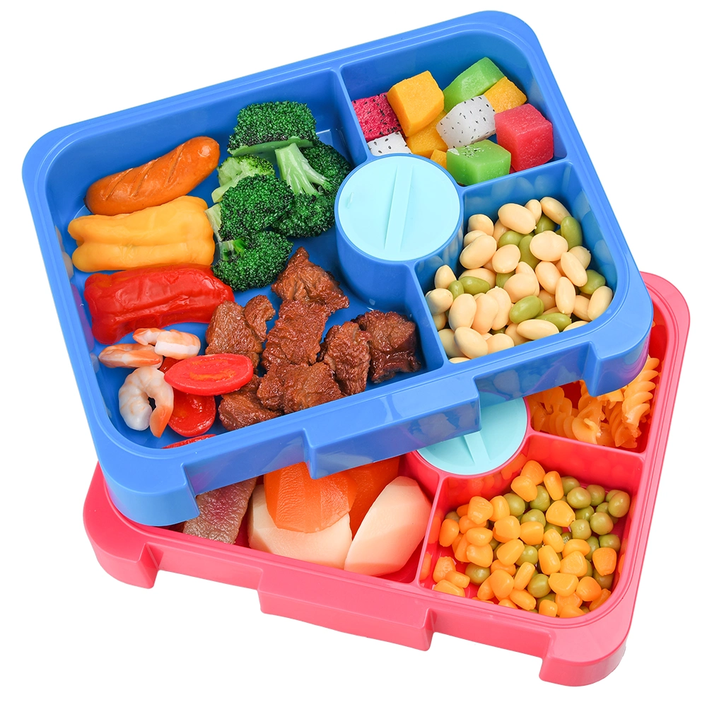 Aohea Bento Box for Kids Lunch Containers with 4 Compartments Utensils