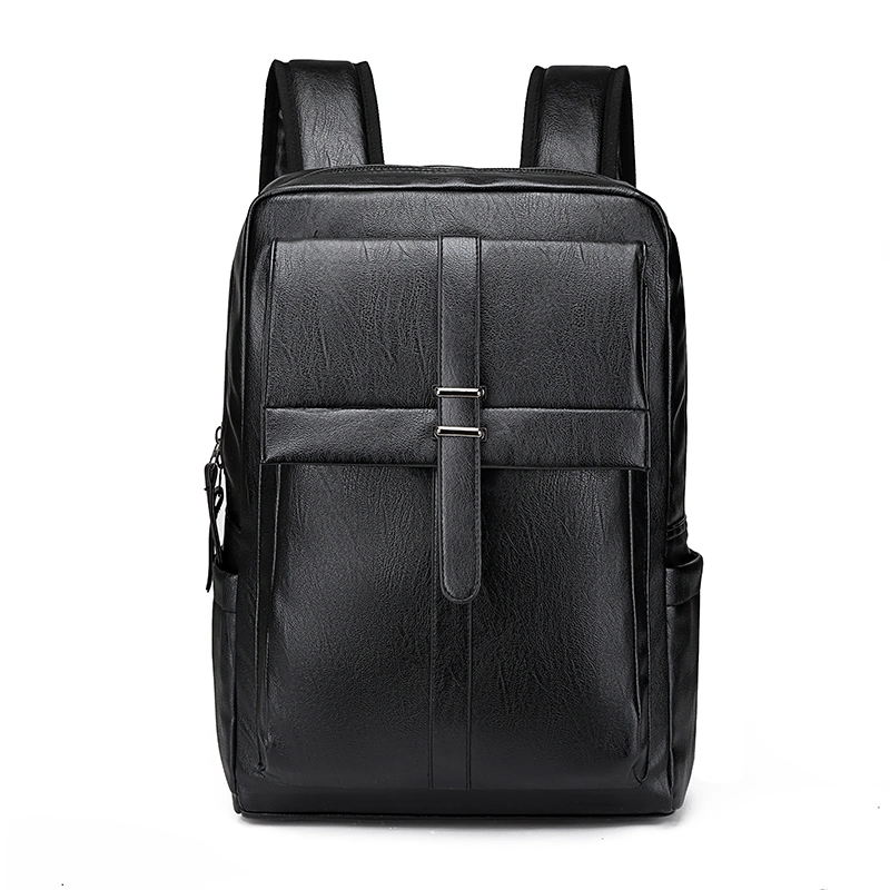 Mu Women&prime;s Luxury Bag Factory Price Men Black PU Leather Waterproof Backpack High Capacity Lightweight School Student Laptop Backpack