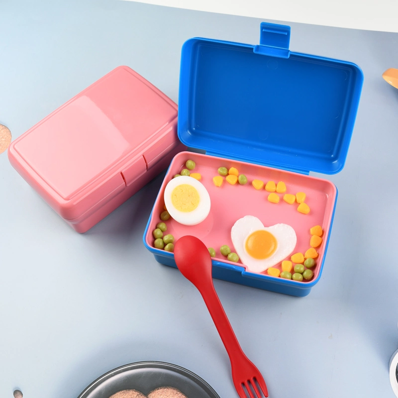 Aohea All-in-One Bento Lunch Box Container Built-in Plastic Utensil Set