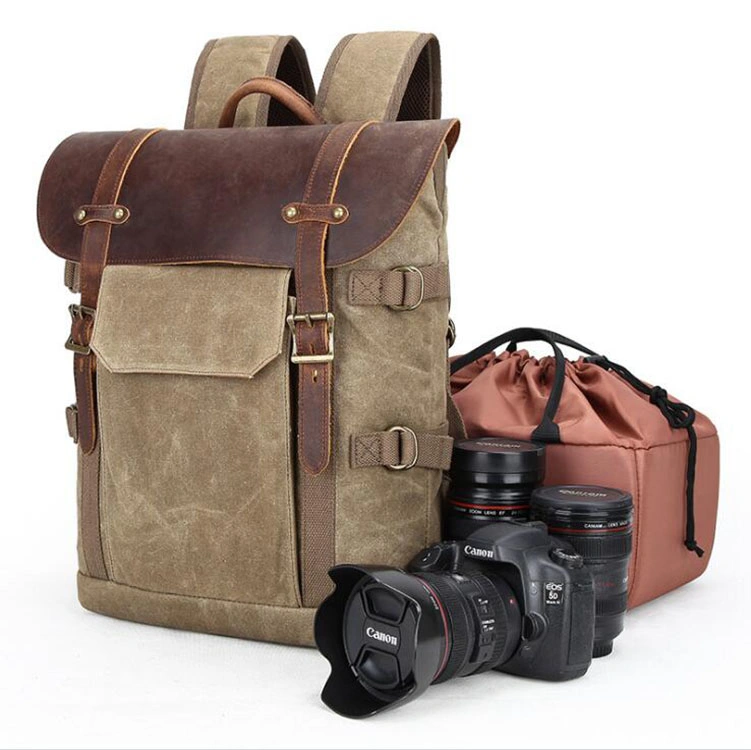 Batik Canvas Retro Fashion Digital Laptop Outdoor Waterproof Camera Backpack