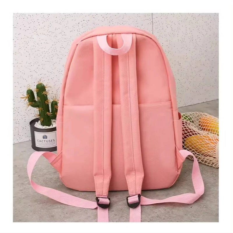 Classic Backpacks Fashion Trends High Quality Girls Backpacks Cute Pink College 4-Piece Girls Backpacks Student Backpacks with Multiple Compartments