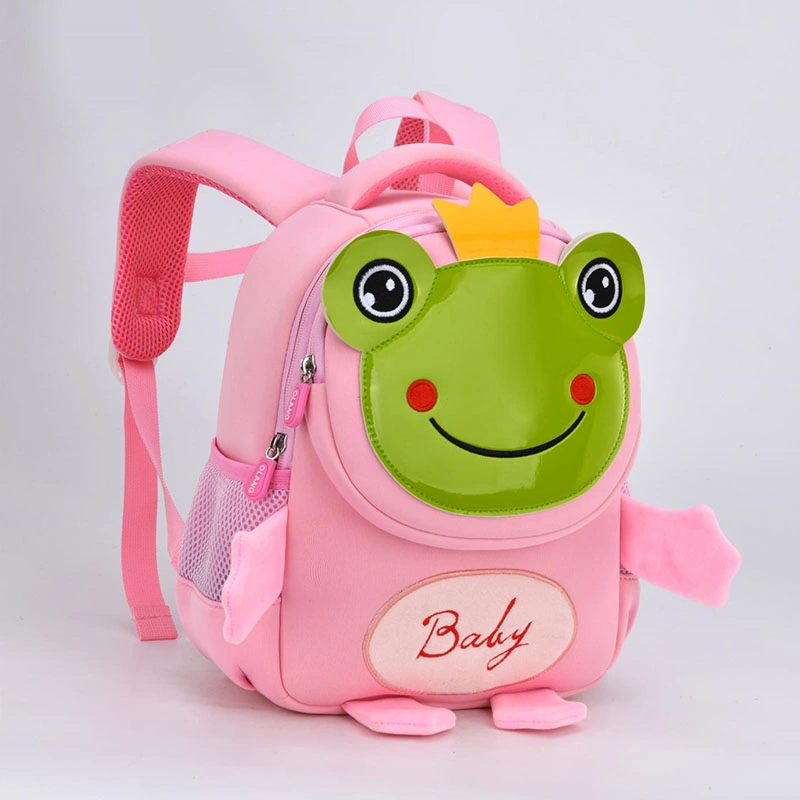 Custom Logo Eco-Friendly Material Little Frog Animals Cute Kids Backpack School Bag Children&prime; S School Backpack