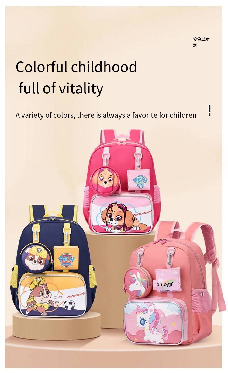 Children&prime;s Schoolbag Elementary School Kindergarten Men&prime;s and Women&prime;s Cartoon Backpack