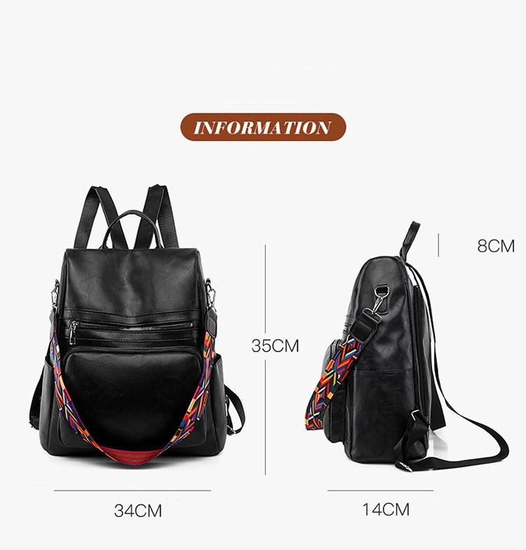 Ru Women&prime;s Casual Fashion Customizable Fashion Style Sublimated Brown Children Custom Small Backpack Leather