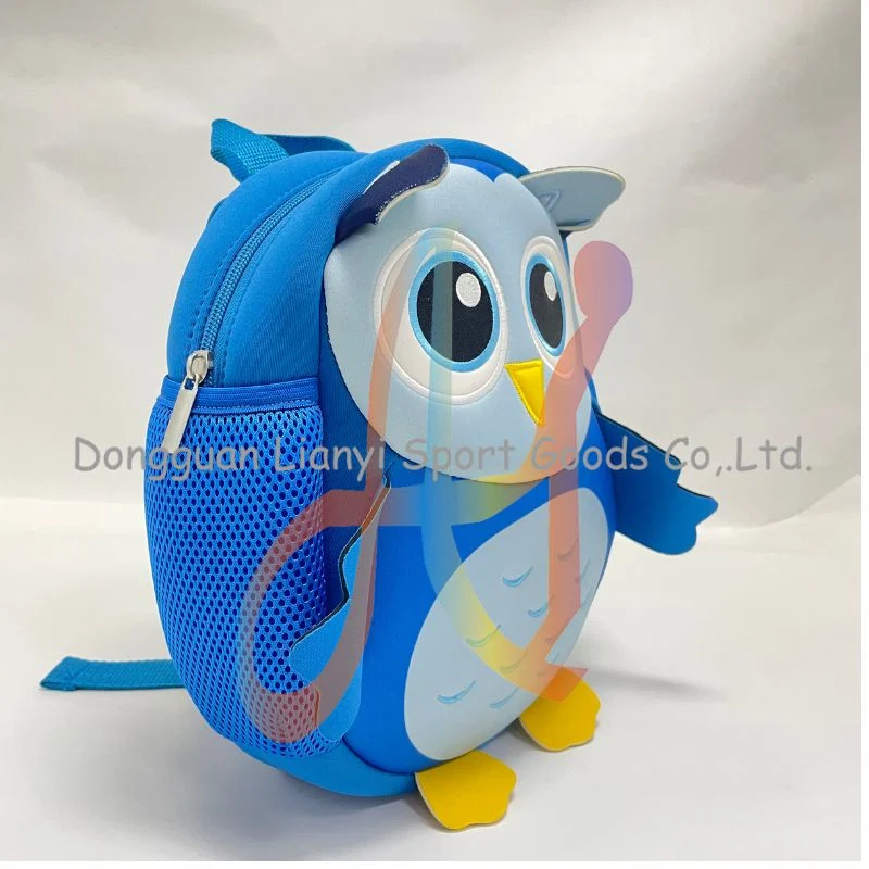 Factory-Direct Custom Cartoon Kids&prime; Neoprene Backpacks: Durable, Vibrant, Owls Design