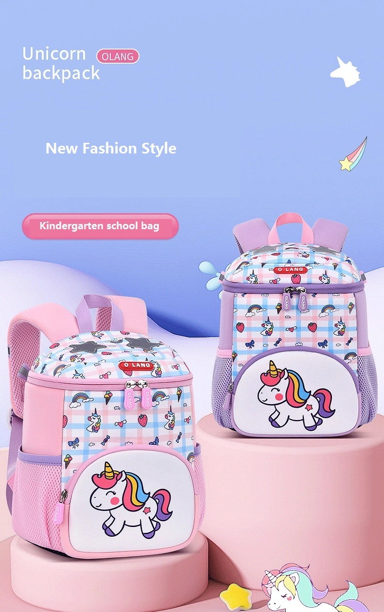 New Custom Logo Beautiful Look Kids Girls Backpack Waterproof Bucket Children School Bag for Girls