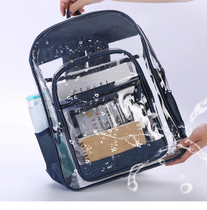 Transparent PVC Backpack Waterproof Beach Bag for Boys and Girls