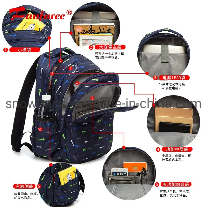 Fashion Backpack Laptop Bag Stock Bag Travel Bag Computer Bag Outdoor Bag School Bag Student Bag for Boys and Girls