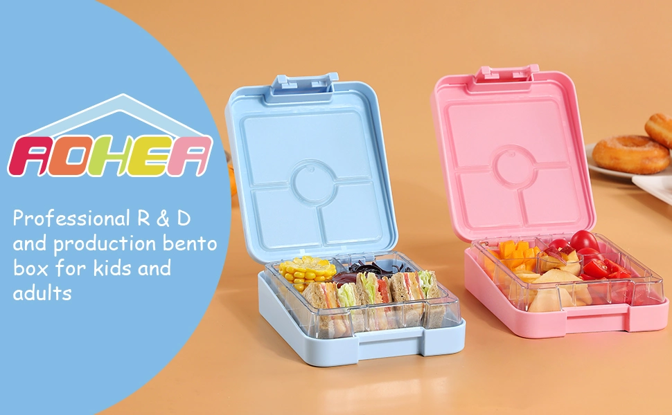 Aohea Kids Lunch Box, Stackable Bento Lunch Containers for Adults, Leak-Proof