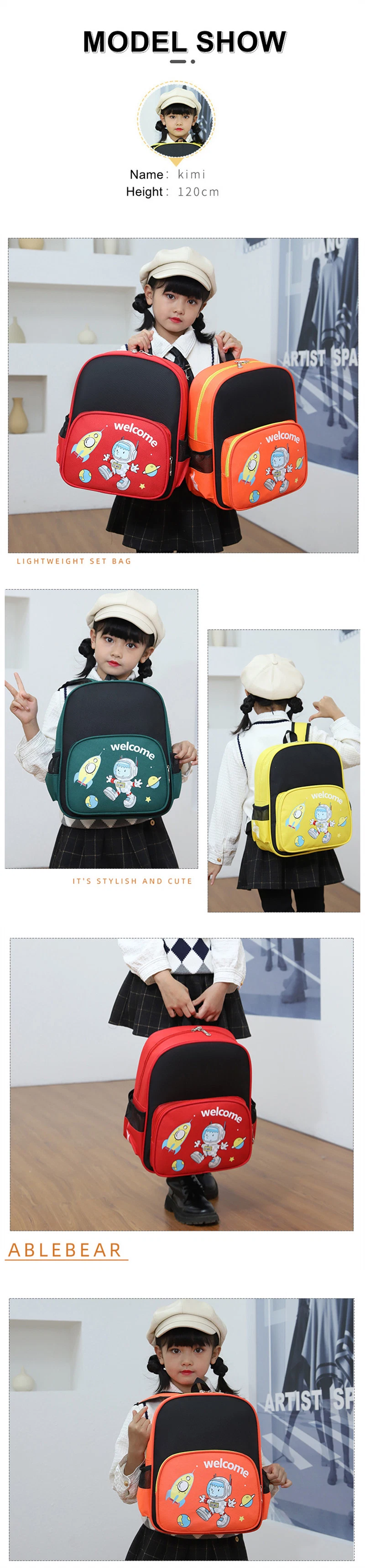 Cheaper Price Cartoon Light Weight Mochilas Kindergarten Bag Children Lovely Kids Backpack