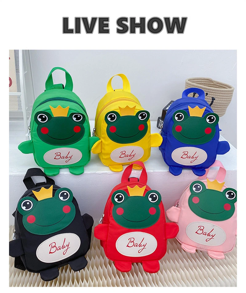 Cartoon Frog Kindergarten Children Preschool Mini Anti Lost Kids School Bags Backpacks