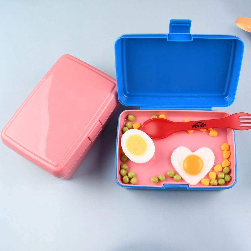 Aohea All-in-One Bento Lunch Box Container Built-in Plastic Utensil Set