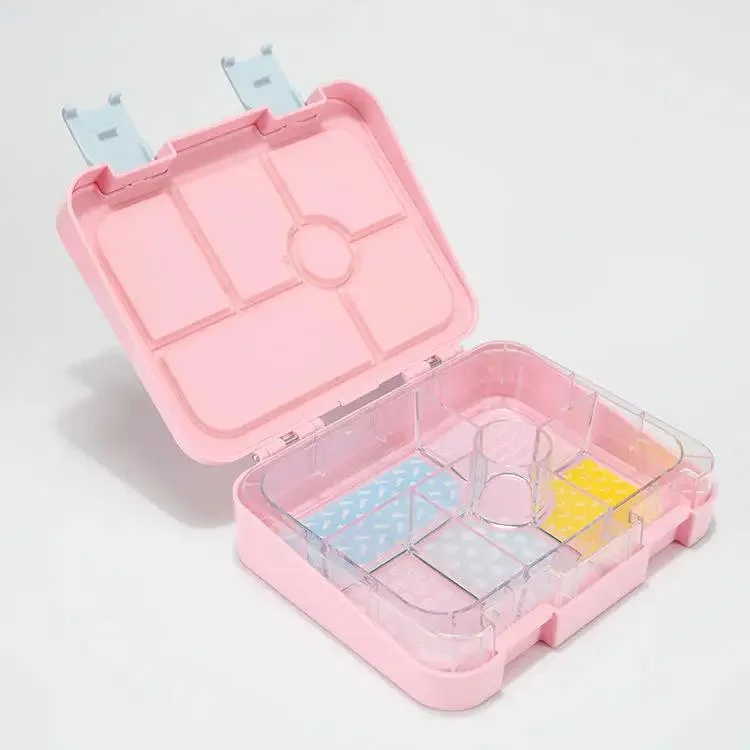 Aohea All-in-One Bento Lunch Box Container Built-in Plastic Utensil Set