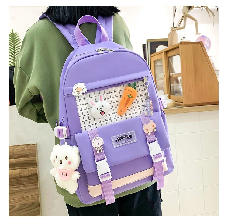 Fashion Laptop Backpack Shoulder Handbag, Canvas 4PCS/Set Child School Bag