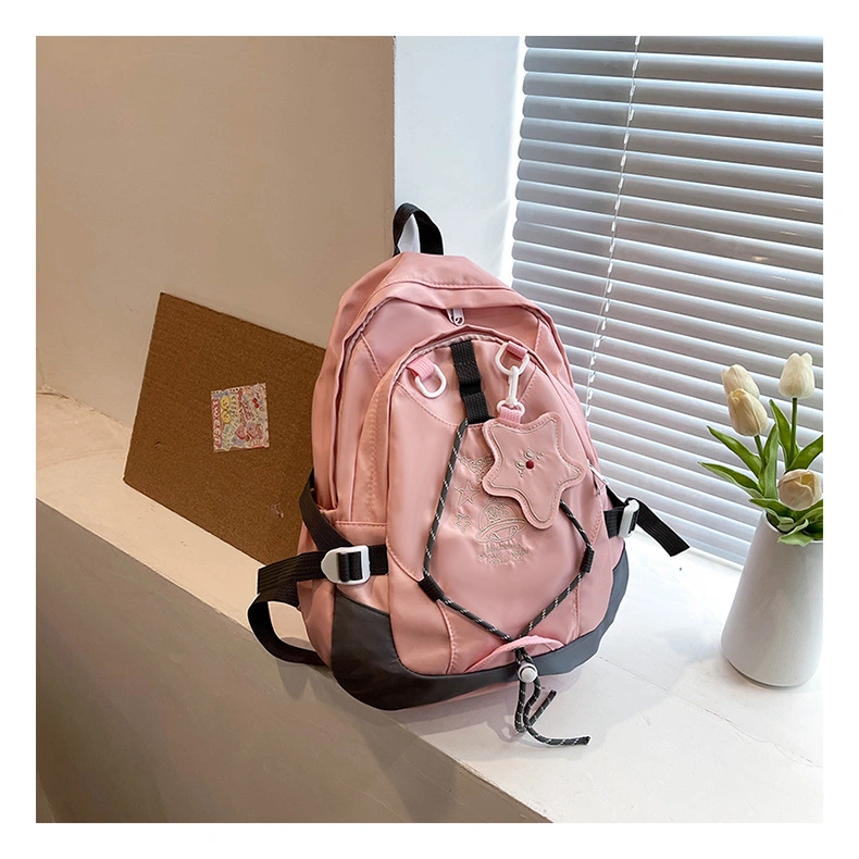 Hot Selling Polyester Cute High Qualitycollege High School Backpack for Teenager Student