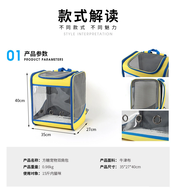 New Products 2024 Large Portable Transparent Pet Backpack for Outings