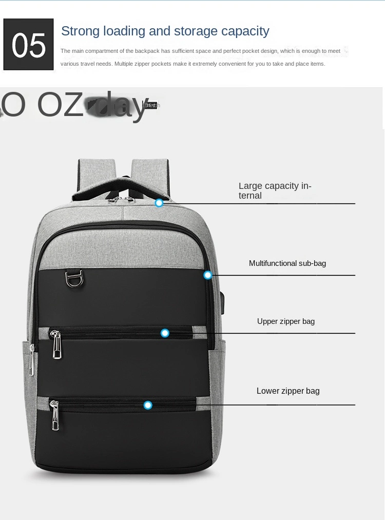 Hot Waterproof Fashion Teenagers Large Capacity USB Charging Interface Fashion Laptop Backpack Large Capacity Backpack