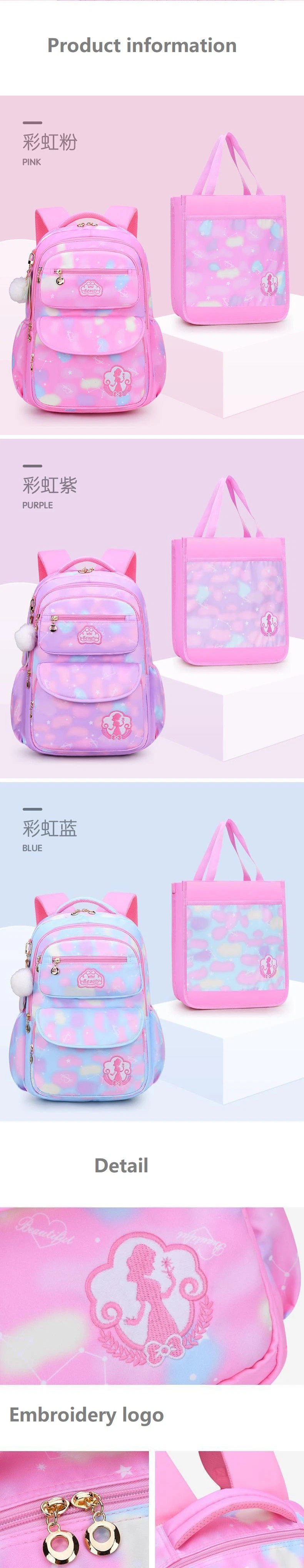 Factory Wholesale Children Cartoon School Bag for Girls