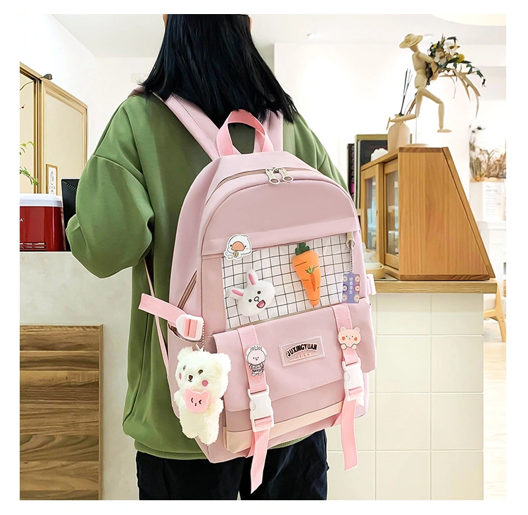 Fashion Laptop Backpack Shoulder Handbag, Canvas 4PCS/Set Child School Bag