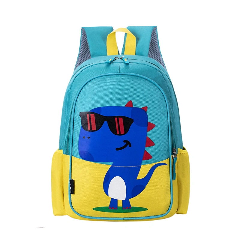 New Nylon Children&prime;s Shoulder Bag Cartoon Dinosaur Kindergarten Backpacks