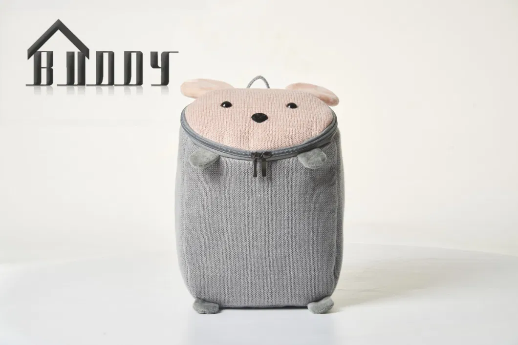 2022 Year Celebrity Cute Animal Design Knitted Children Backpack for Kindergarten Kids