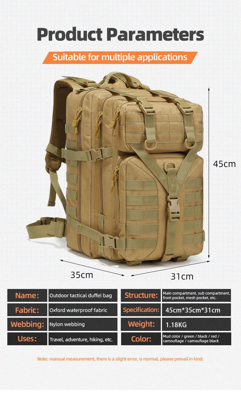 Newest Design Tactical Military style Expandable Hydration Backpack for Outdoor