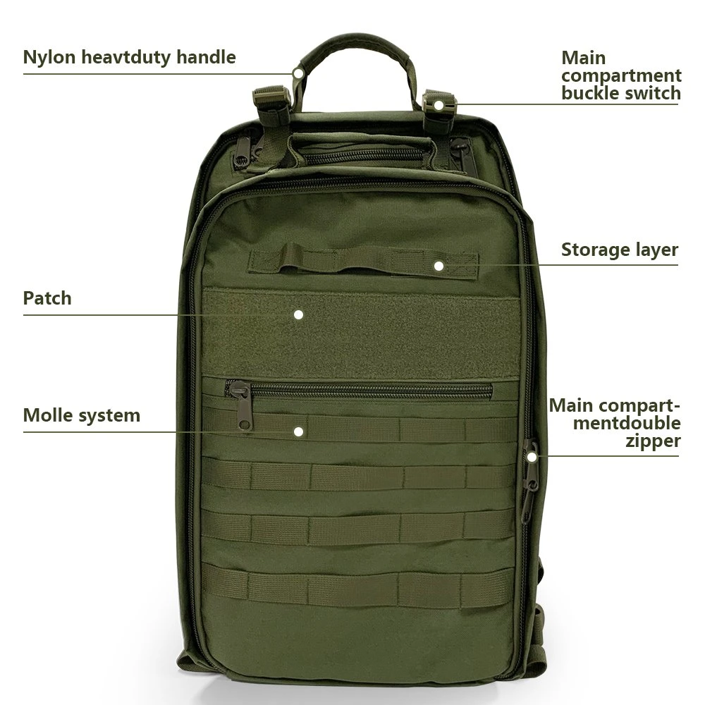 2 in 1 Tactical Outdoor Emergency Backpack Medical Supplies Bag for Hiking Trekking Hunting Camping First Aid