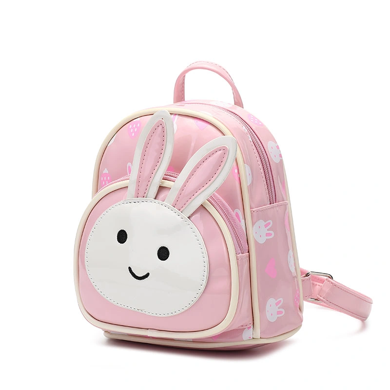 Wholesale Bulk Cheap Price - Printed PU Leather Bunny Image Teenager Girls and Cute School Backpacks Travel Bags for Children