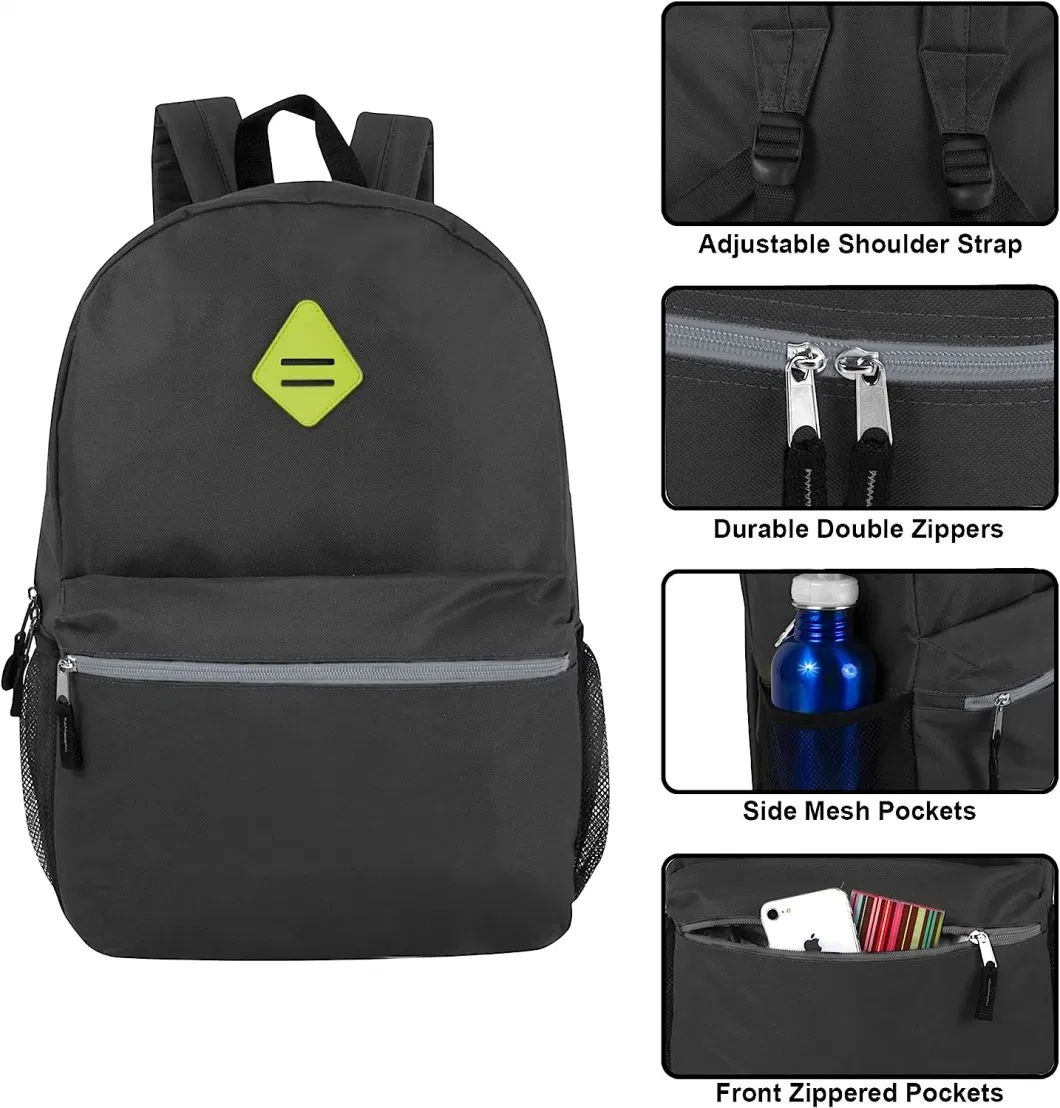 19 Inch School Backpacks with Mesh Side Pockets