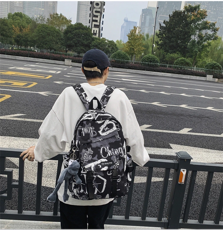 2023 Fashion Trend Personality Graffiti Large Capacity Exquisite Backpack Boys and Girls