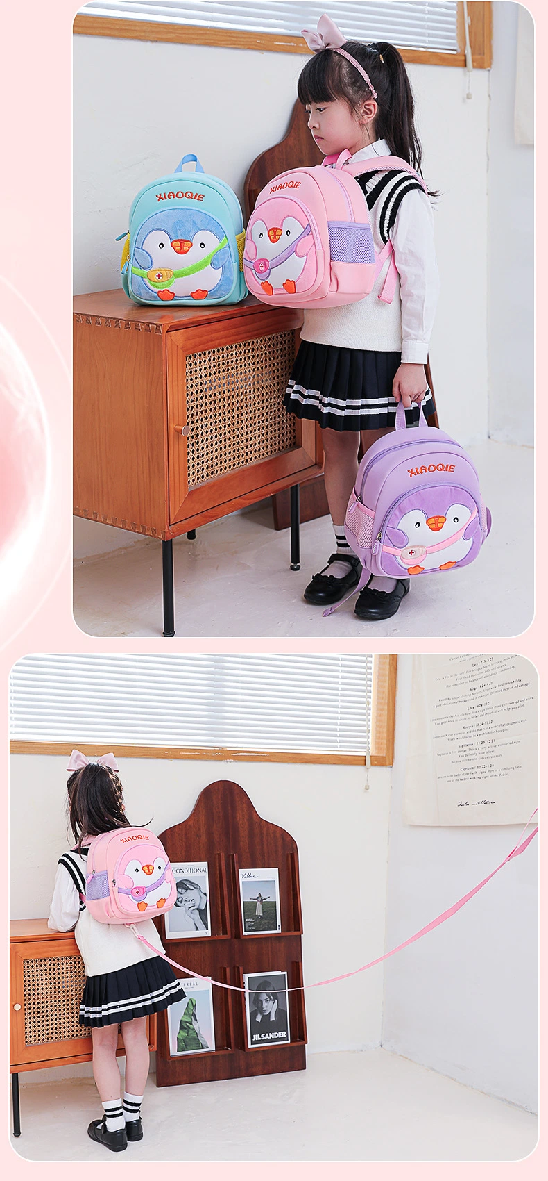 Very Good Quality Eco-Friendly Material Backpack for Child Cute Appearance Kid Bag for Girls Boys