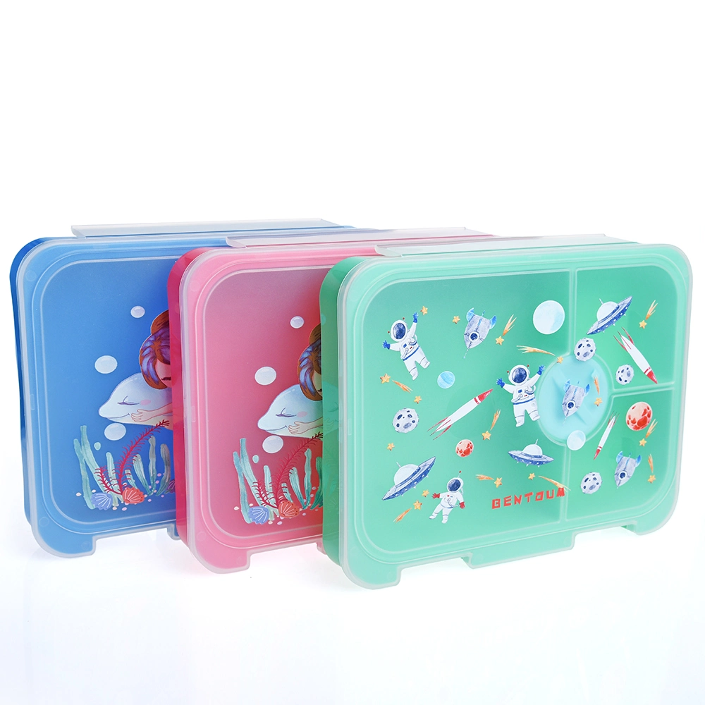 Aohea Bento Lunch Box for Kids Adults Girls Boys Toddler 4 Compartments